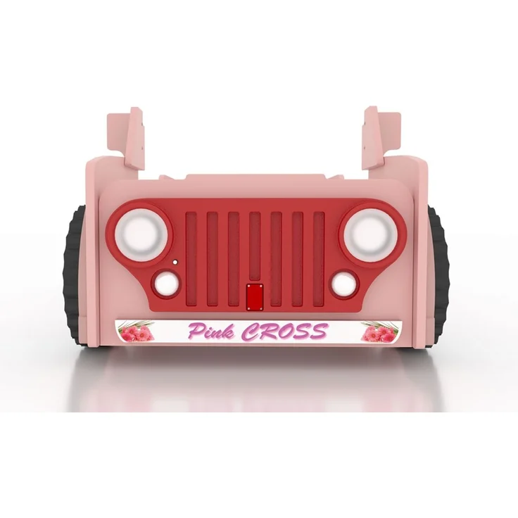 Autobett Jeep in Pink mit Lattenrost & Matratze – Bild 3