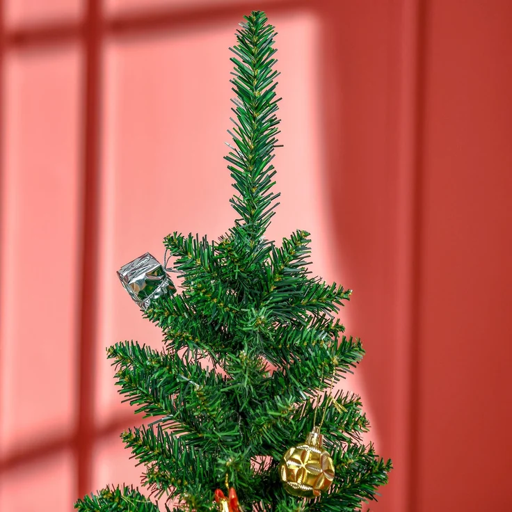 Rayofly-Schlanker künstlicher Weihnachtsbaum H150cm, 294 Zweige, Metallständer, grün – Bild 10