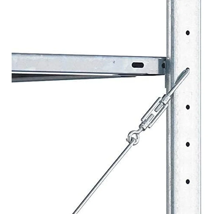 SCHULTE Lagertechnik Anbauregal, Steckregal MULTIplus150-Pack, 2000 x 1000 x 500 mm (HxBxT), 4 Fachböden, Kreuzstrebe, verzinkt – Bild 2