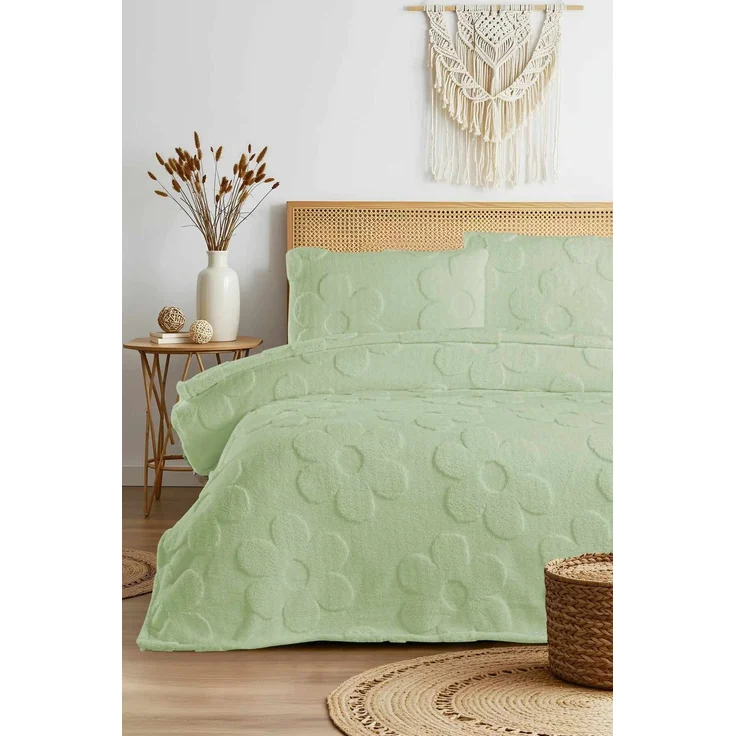 L'essentiel Maison 'Fleura - Green' Doppelbettwäsche-Set, Grün – Bild 1