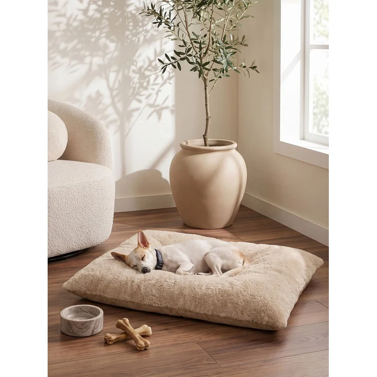 Paws & Whiskers 'Polly Dog 60 x 88 - Cream' Haustierbett, Creme / Beige, 88 x 60 x 12 cm – Bild 1