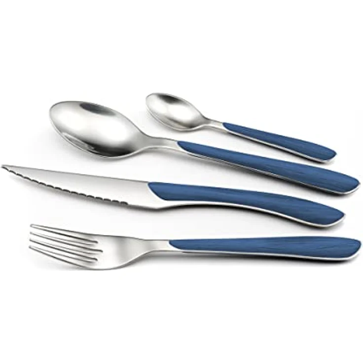 Amefa ECLAT NATURE Besteckset 24-teilig blau hochglanzpoliert – Bild 5
