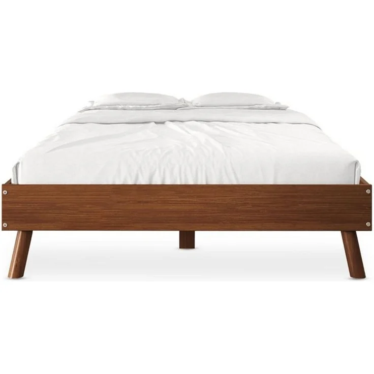 IDIMEX Futonbett KARRI, modernes Massivholzbett 140x200cm ohne Kopfteil Kastanien farben – Bild 4