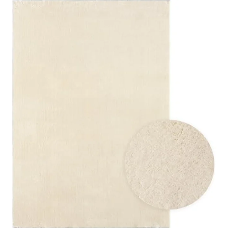 the carpet Relax kuscheliger Kurzflor Teppich, Anti-Rutsch Unterseite, Waschbar bis 30 Grad, Super Soft, Felloptik, Beige, 120x160 cm – Bild 4