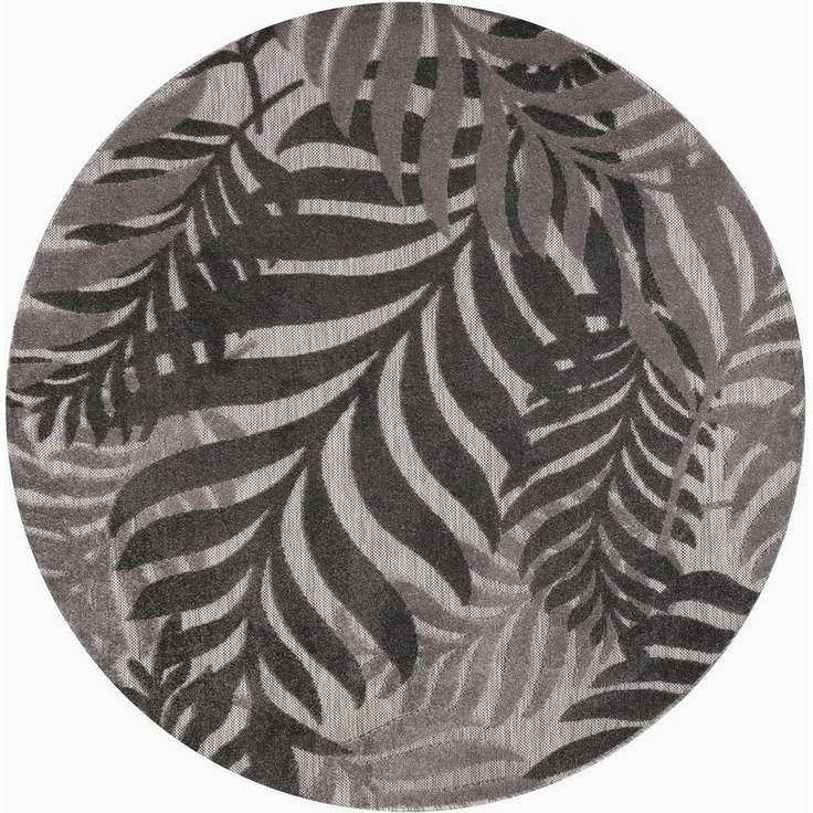 Sanat Teppich Floral Outdoor, rund, Höhe: 6 mm, In- und Outdoor geeignet, florales Design, Balkon, Terasse – Bild 1