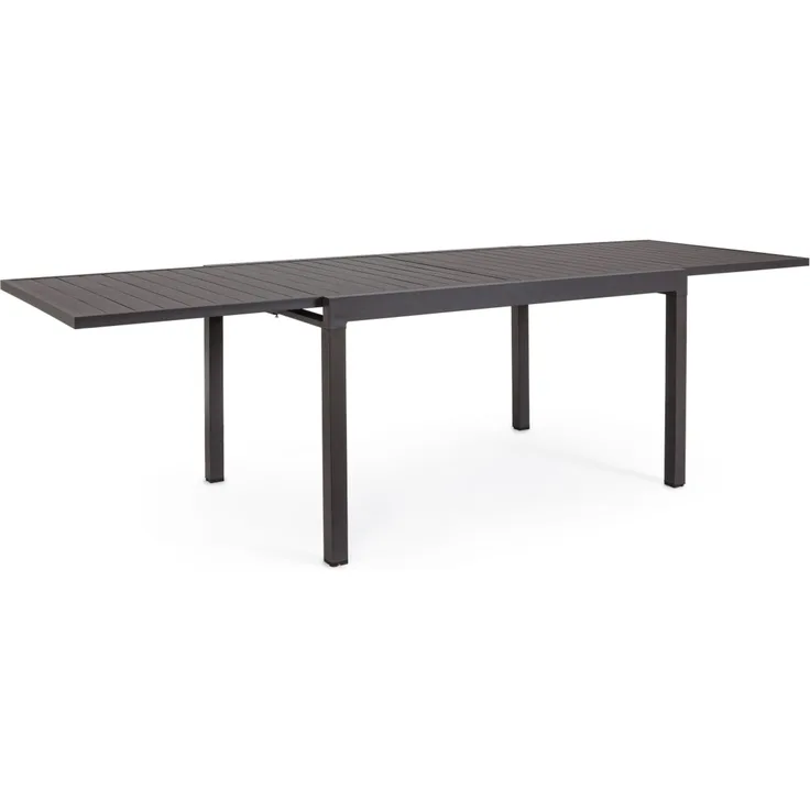 Gartenesstisch Pelagius Aluminium, ausziehbar, modern, anthrazit, wetterfest für 8-10 Personen
