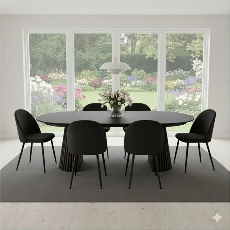 ebuy24 Esstisch Tokyo Esstisch inkl. 2 Zusatzplatten ø120x120-160- – Bild 2