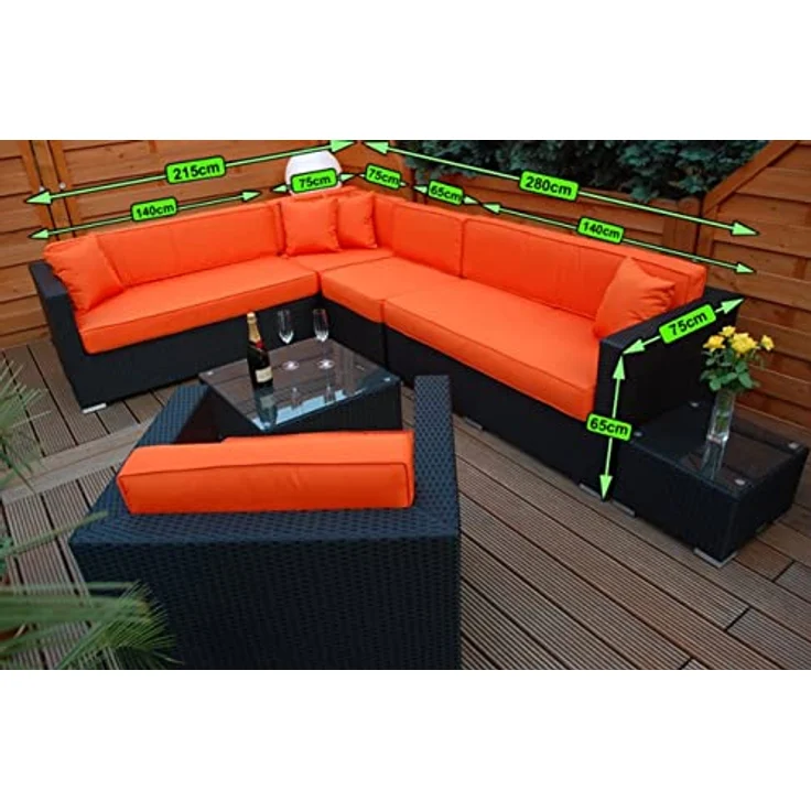 Ragnarök Möbel-Design Gartenlounge-Set Narvik, (Set, Ecklounge, Polyrattan, Alu) – Bild 2