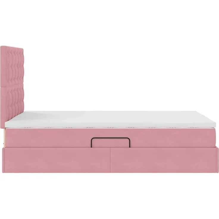vidaXL LED-Speicherbett mit Matratze Rosa 120 x 200 cm Samt 3372782 – Bild 11