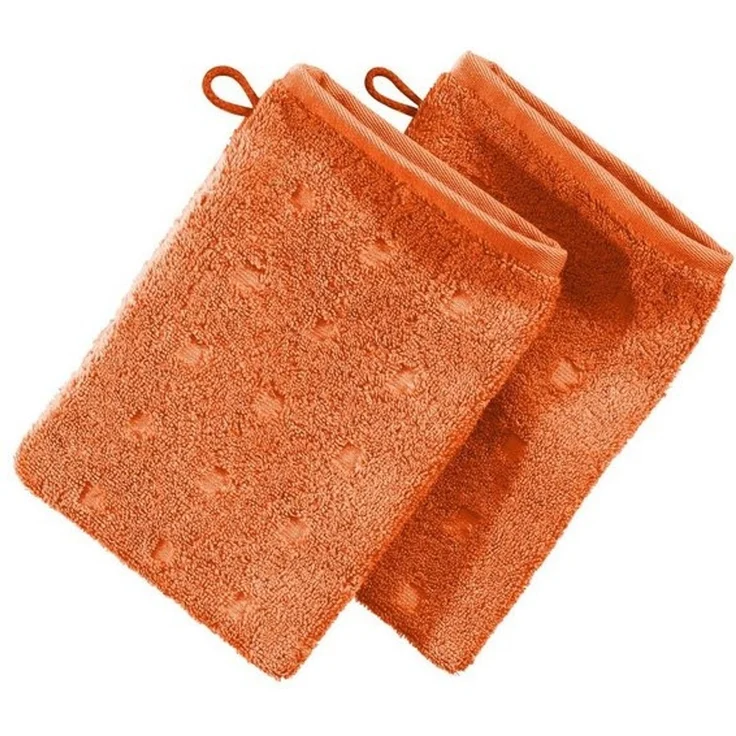 Möve Waschhandschuh Waschhandschuh "Quadretti" 2er-Pack, Frottier, Walk-Frottier Uni – Bild 2