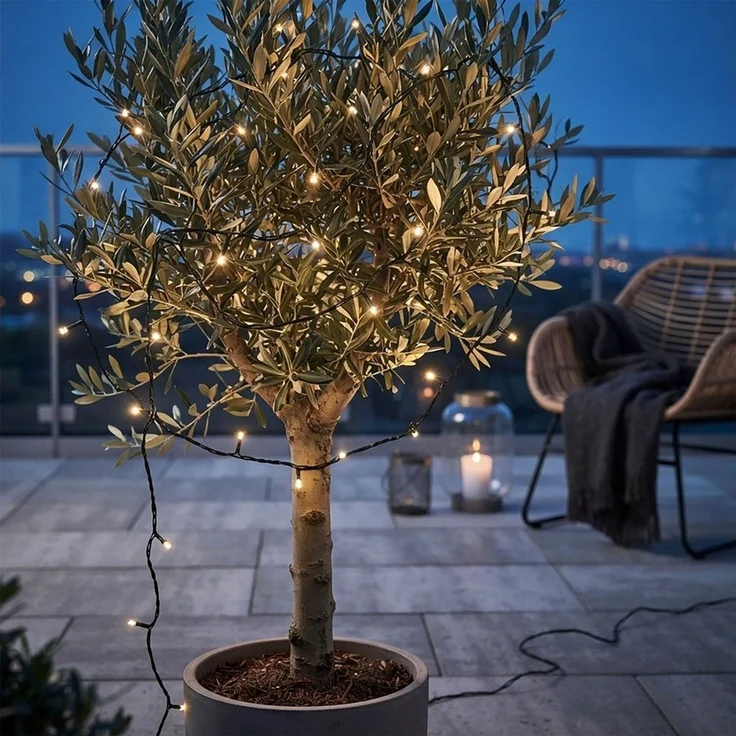 Spetebo LED-Lichterkette Weihnachts Lichterkette warm weiß - 40 LED / 3 m, 40-flammig, Garten Deko Beleuchtung für Außen und Innen – Bild 3
