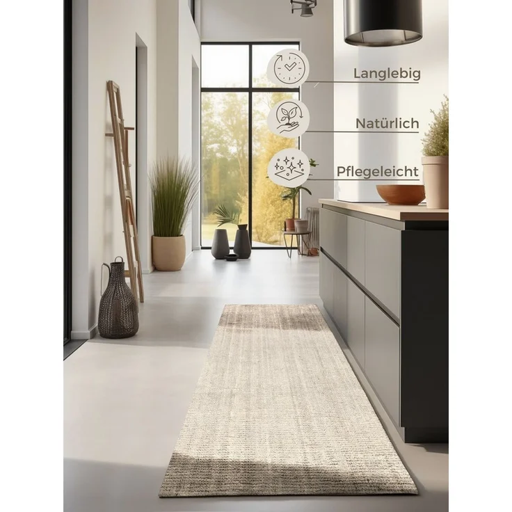 HANSE Home Teppich Jaipur Juteteppich, als Läufer und in Rund, rechteckig, Höhe: 10 mm, 100% Naturfaser, Wohnzimmer, Esszimmer, Schlafzimmer, GRS – Bild 3