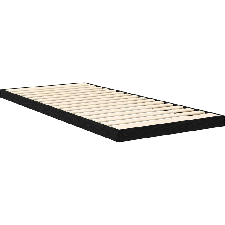 vidaXL Bodenbettrahmen, Holz Eichen-Optik Schwarz, 71,5x190 cm – Bild 5