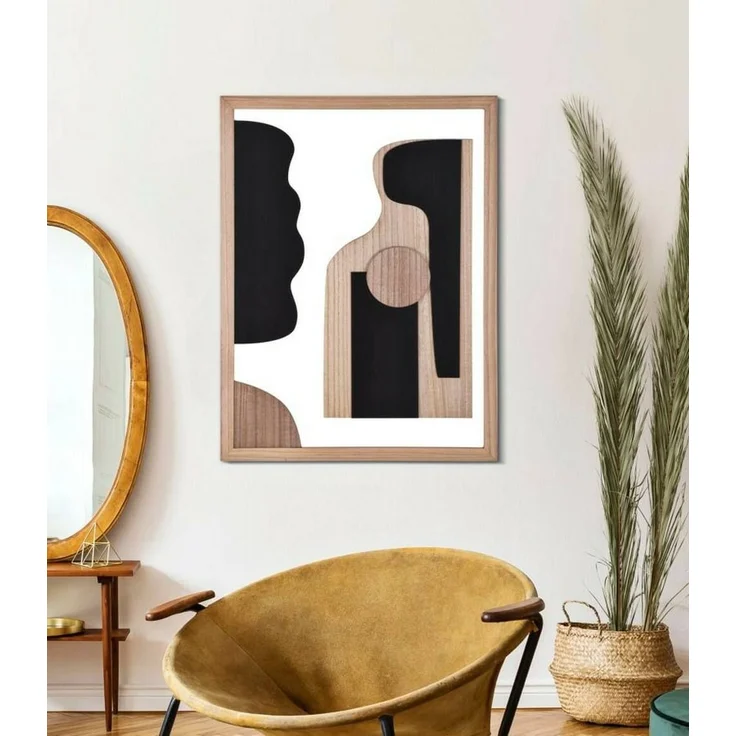 Dmora Dekorationspaneel Pistoletto, Künstlerisches Paneel, Ornamentales Paneel, Dekoratives Zubehör, 60x2 h80 cm, Bunt – Bild 2