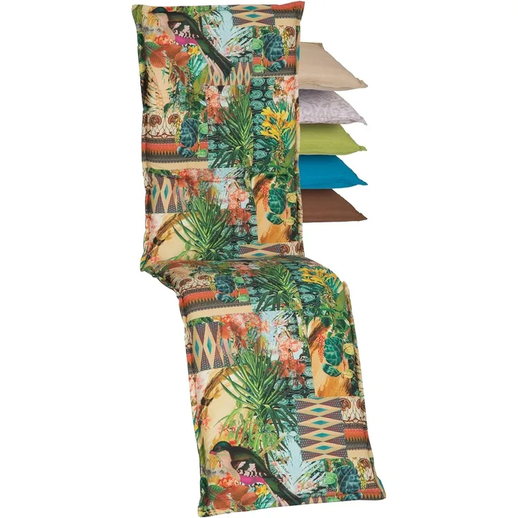 BEO Saumenauflage für Relaxstühle - Texas - Dschungel Print mit Vogel Design BE743