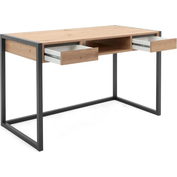 Schreibtisch >Arvada< in Artisan Eiche aus MDF - 120x75x60cm (BxHxT) – Bild 3