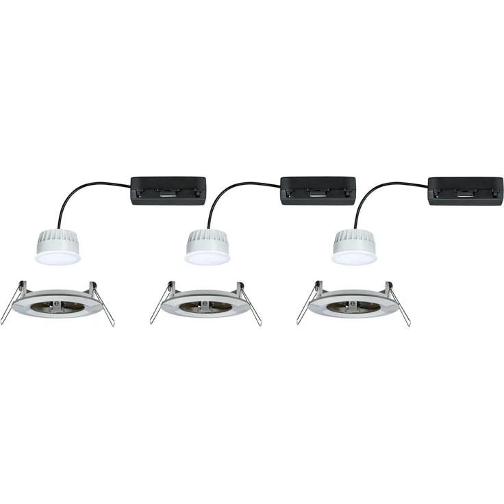 Paulmann 92450 LED Einbauleuchte Nova Coin 3er-Set Zigbee RGBW Eisen gebürstet IP44 – Bild 10