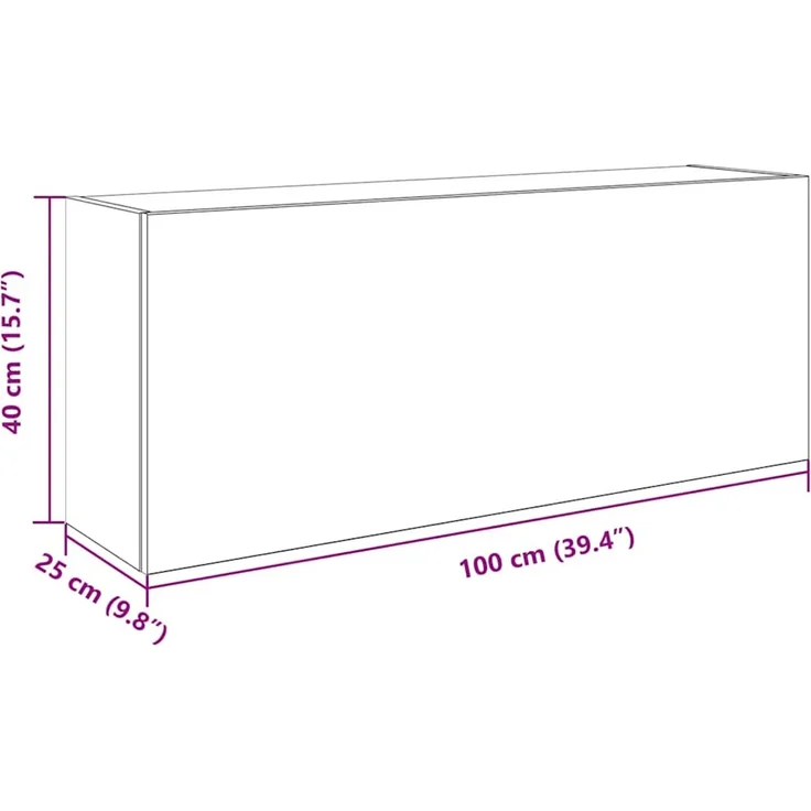 vidaXL Bad-Wandschrank Altholz-Optik 100x25x40 cm Holzwerkstoff 860110 – Bild 11