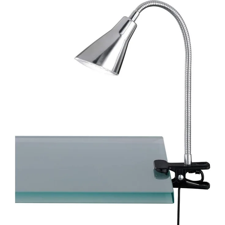 Modische 4,5 Watt LED Tischleuchte in Nickel matt