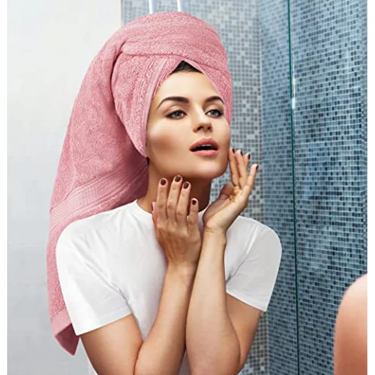 Utopia Towels 8-teiliges Premium-Handtuch-Set, 2 Badetücher, 2 Handtücher und 4 Waschlappen, 600 g/m², 100% ringgesponnene Baumwolle, Fitnessstudio, Hotel und Spa (Altrosa) – Bild 5