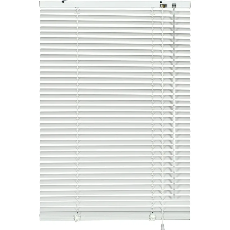 Deco Company Alu-Jalousie ohne Bohren, Zum Klemmen, Inkl. Klemmträgern, Sichtschutz, Lichtschutz, Blendschutz, Aluminium-Jalousie, Weiß, 145 x 175 cm