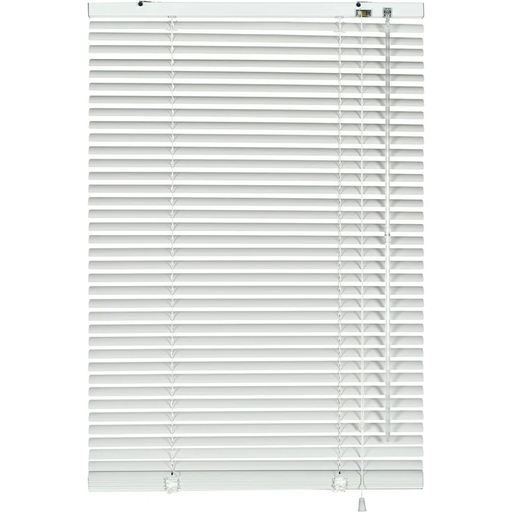 Deco Company Alu-Jalousie ohne Bohren, Zum Klemmen, Inkl. Klemmträgern, Sichtschutz, Lichtschutz, Blendschutz, Aluminium-Jalousie, Weiß, 145 x 175 cm