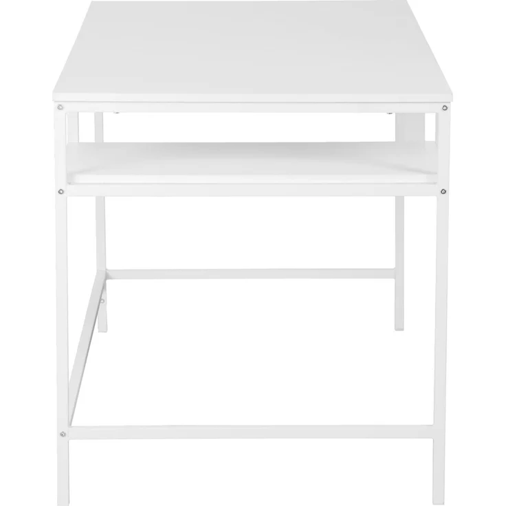 Carryhome 'CÄSAR' Schreibtisch Melamin weiß, MDF Metall weiß, 140 x 75 x 70 cm, inklusive Ablagefach – Bild 6