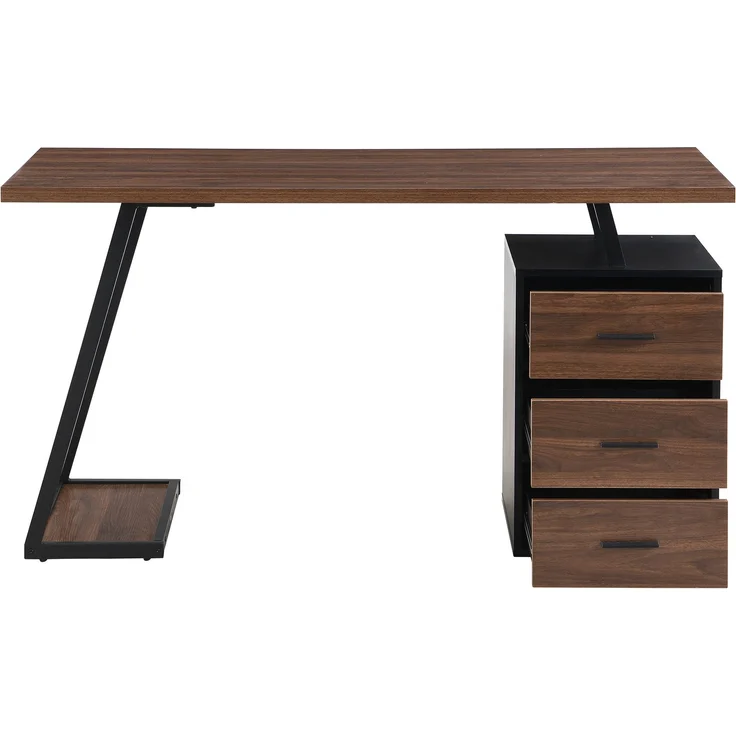 old sku:LY316258AAB,Bürotisch Arbeitstisch Ablage Basteltisch Industrial Schreibtisch 138.5cm mit 3 Schubladen – Bild 6