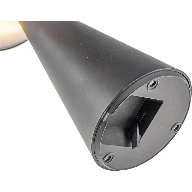 LED Solar-Tischleuchte "Foco Sol" 2700K, IP44, dimmbar, 20cm, matt schwarz – Bild 3