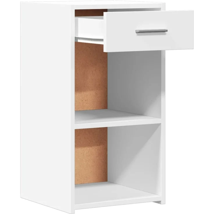 2er-Set Nachttische, Beistelltische Schlafzimmer Weiß 35x34x65 cm Holzwerkstoff – Bild 5