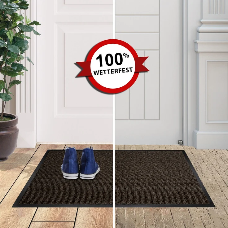 Furni24 Fußmatte - Braun-Schwarz, 60 x 90 cm – Bild 6