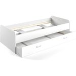 Ausziehbett Enzo Weiß 90x200 cm Vitalispa