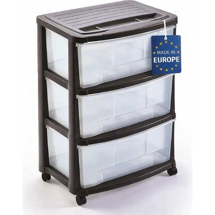 Mondex XXL Rollcontainer mit 3 Schubladen, 56x39x65 cm – Bild 1