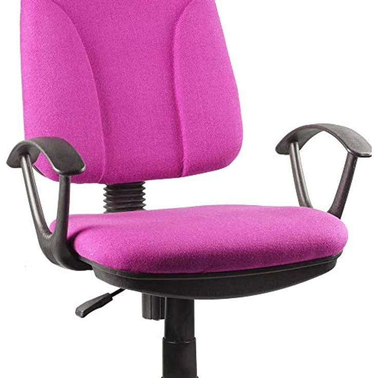 BAKAJI Stuhl, Schreibtisch, Präsidentschaftsbüro, aus atmungsaktivem Stoff und Struktur aus Polypropylen, 360 Grad, Richtung, verstellbare Höhe (Rosa) – Bild 6