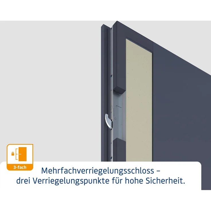 Hörmann Ecostar Haustür "ISOPRO Secur IPS 810S", anthrazit metallic (CH 703), 110 x 210 cm (B x H),DIN Rechts – Bild 4