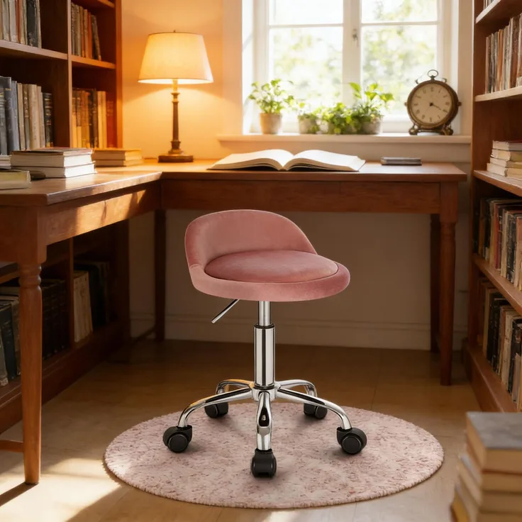 Drehstühle,Praktische Bürostühle,Friseurstühle,Stühle,Make-up Stühle(nur mit Bürostühlen)--Rosa--30x30x65.5cm--YOUDENOVA