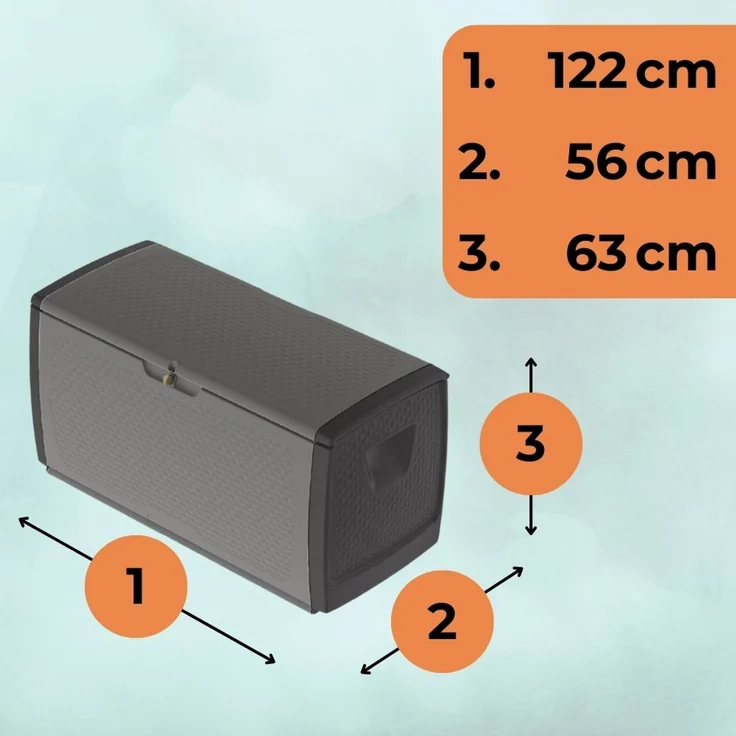 GarPet Gartenbox Gartenbox Wetterfest Outdoor Auflagenbox Wasserdicht Garten Box 430 L – Bild 2