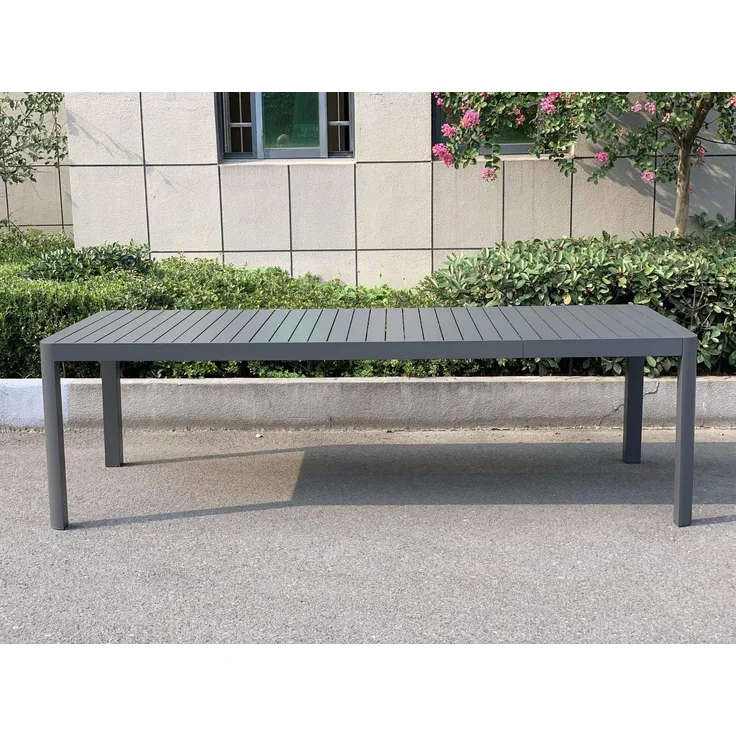 Alu Gartentisch Ausziehtisch AMIRA 195 x 100 cm ausziehbar auf 240 cm