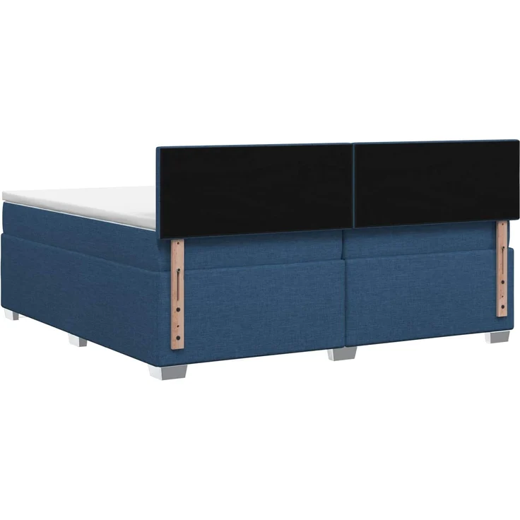 vidaXL Boxspringbett mit Matratze mit Kopfteil Blau 200 x 200 cm Stoff 3450571 – Bild 8
