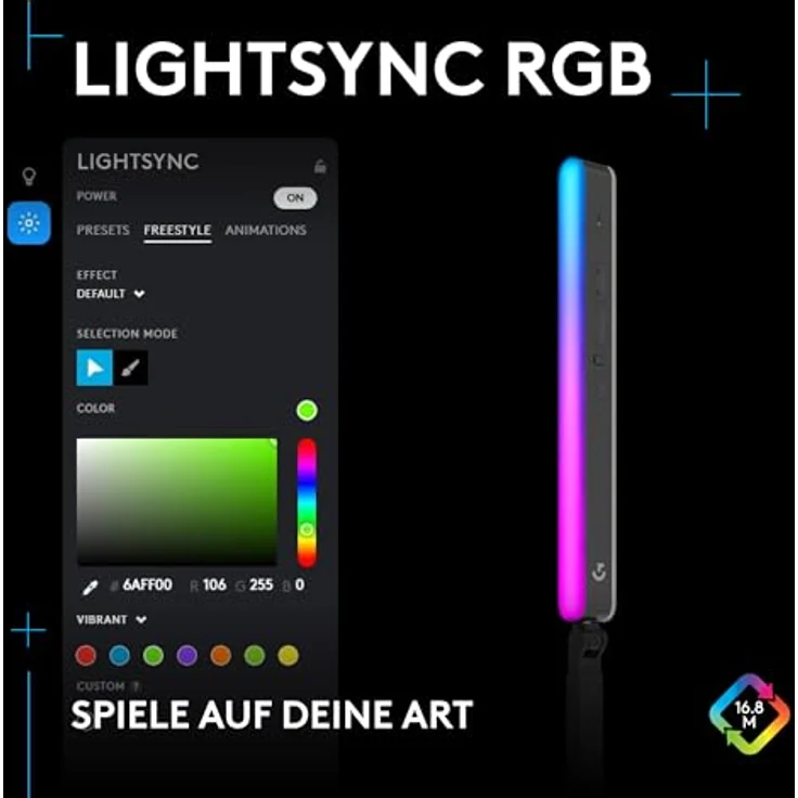 LOGITECH G Litra Beam LX Dual-Sided RGB Streaming Key Light Lamp head 1 heads LED DC – Bild 3