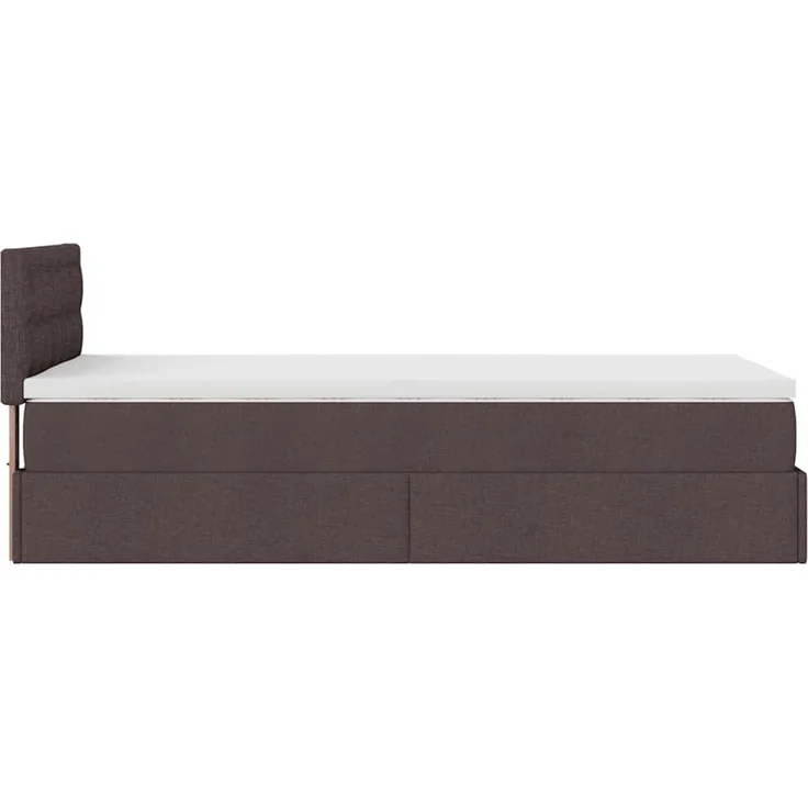 vidaXL Ottoman-Bett mit Matratze Dunkelbraun 90x200 cm Stoff 3311597 – Bild 9
