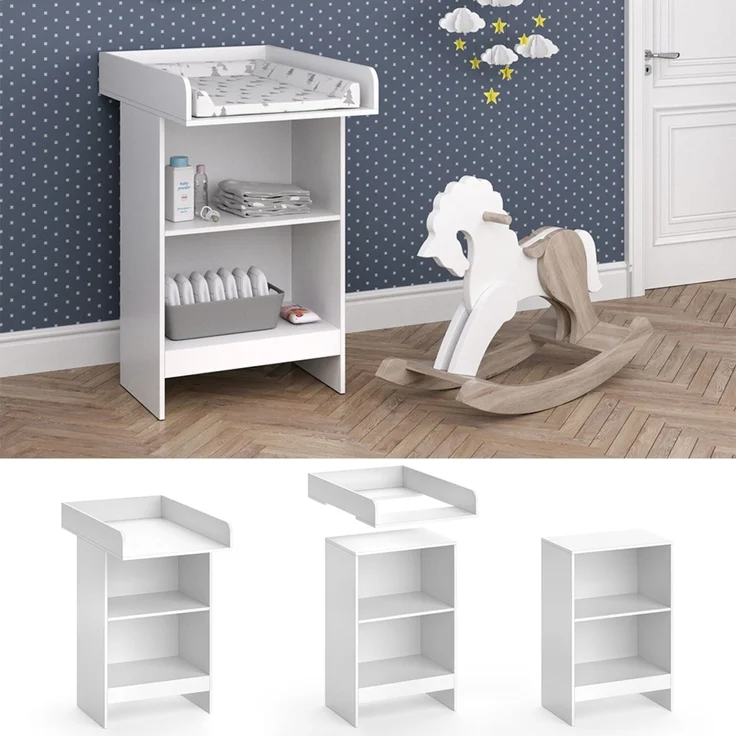 Wickelkommode Leo Weiß 60 x 103 cm Vicco – Bild 2