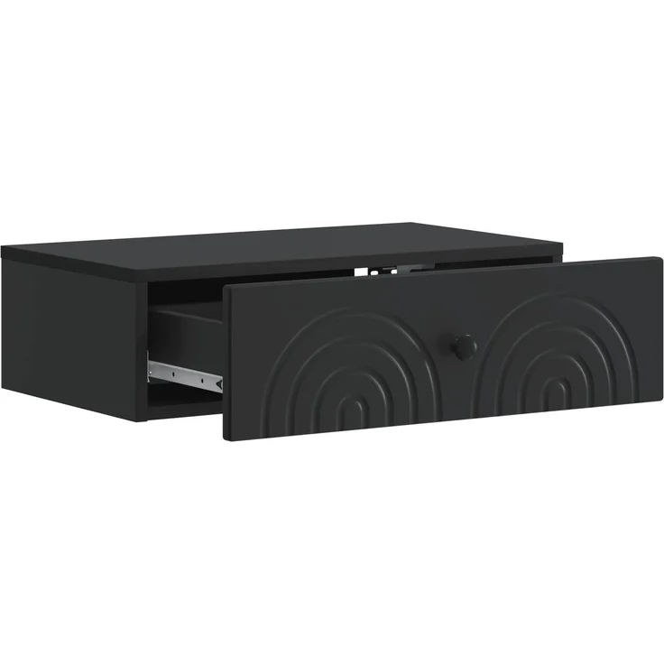 vidaXL Wandmontierter Beistelltisch Schwarz 59 x 34,5 x 17 cm 898146 – Bild 4