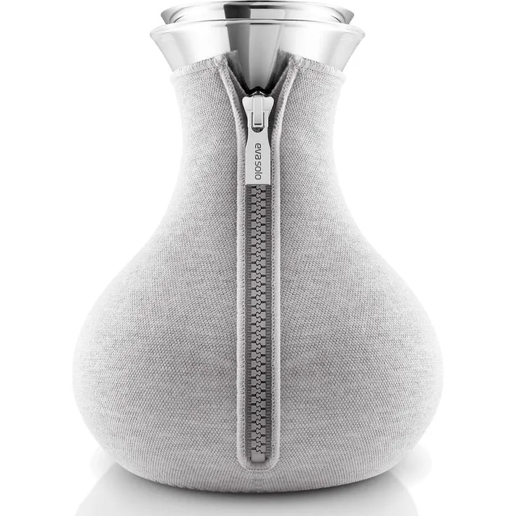 Eva Solo Teezubereiter, Teekanne, Tee, Zubereitung, Teepot, Genießen, Glas/Silikon/Edelstahl/Neopren, Hellgrau, 1 L, 567488