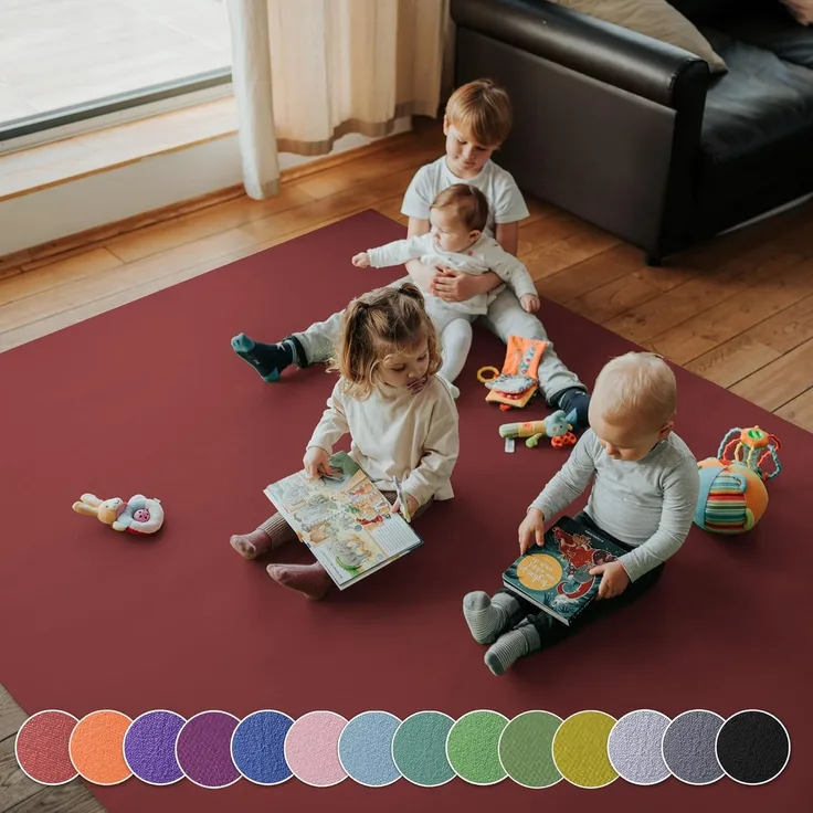 Krabbelunterlage SanoSoft XXL \"made in Germany\" - Öko-Tex 100 180x280 cm Rot