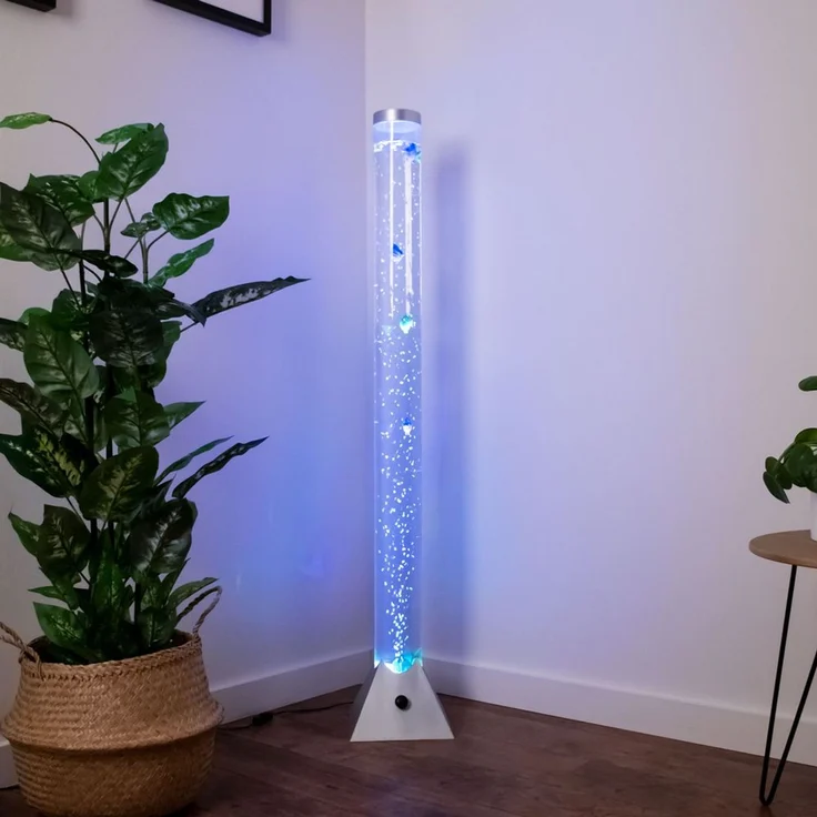 LED Deko Stehleuchte, Wassersäule, Deko-Fische, Höhe 120 cm – Bild 9
