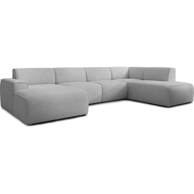 AX LIVING XXL Sofa U Form Didim Hellgrau 378cm breit modern & großzügig R – Bild 3