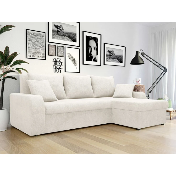Mirjan24 Ecksofa Kristofer Lux (Farbe: Spirit White), 80 x 147 x 238 cm – Bild 2