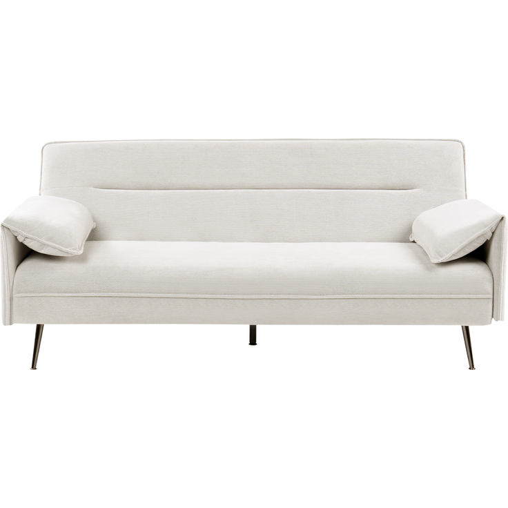 Schlafsofa 3-Sitzer VAYLA Stoff Cremeweiß