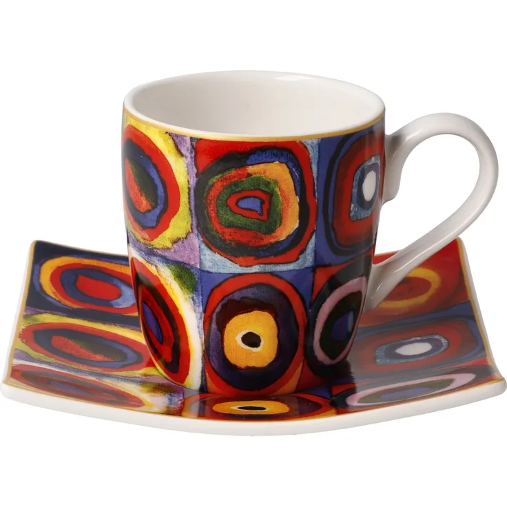 Goebel Espressotasse Wassily Kandinsky - Quadrate, Fine Bone China, Bunt, 0. 1 L, 67062151